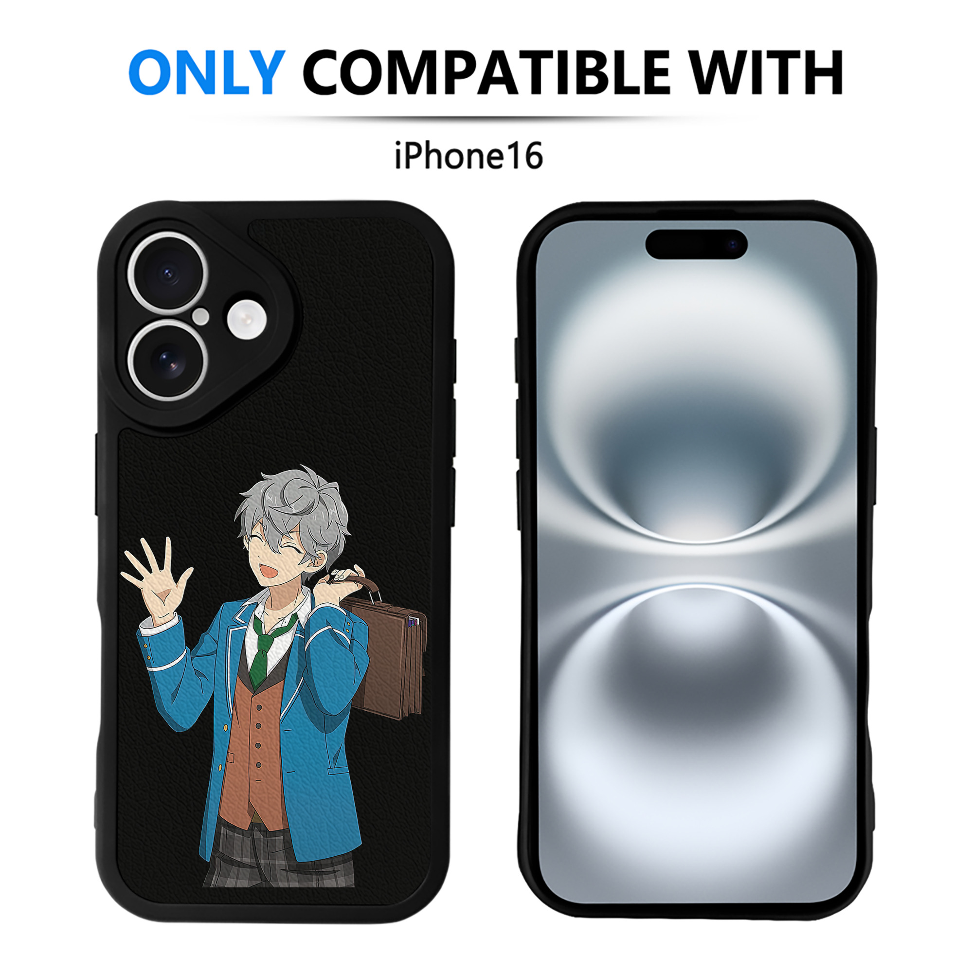 （画像用） あんさんぶるスターズ! Ensemble Stars 【iPhone 16シリーズ対応】シリコンスマホケース（レザー調） 材質：シリコン